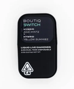 Boutiq SWITCH – Liquid Live Diamond – Acai Mintz + Yellow Gummiez, boutiq switch, boutiq v4, boutiq v3, boutiq disposable, boutiq switch disposable